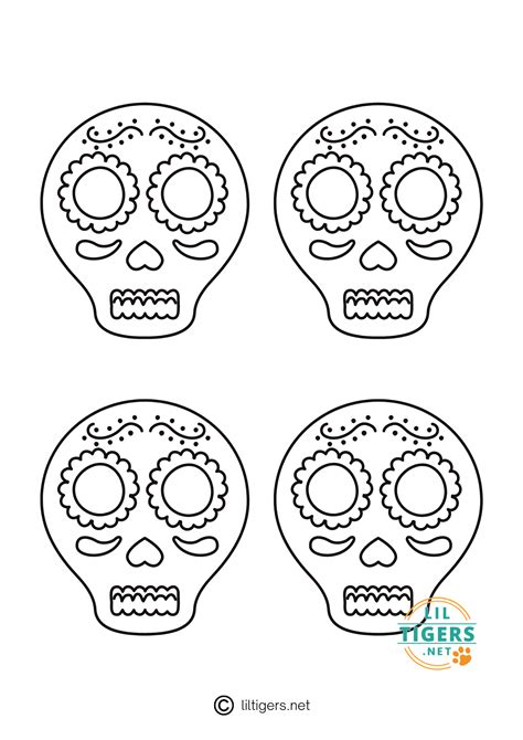 5 Free Sugar Skull Templates To Print Now