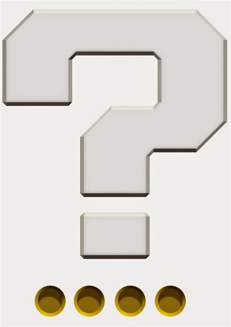 5 Free Super Mario Question Mark Printables