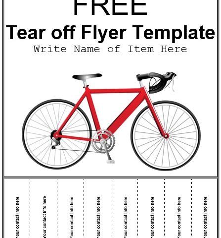 5 Free Tear Off Flyer Templates In Word