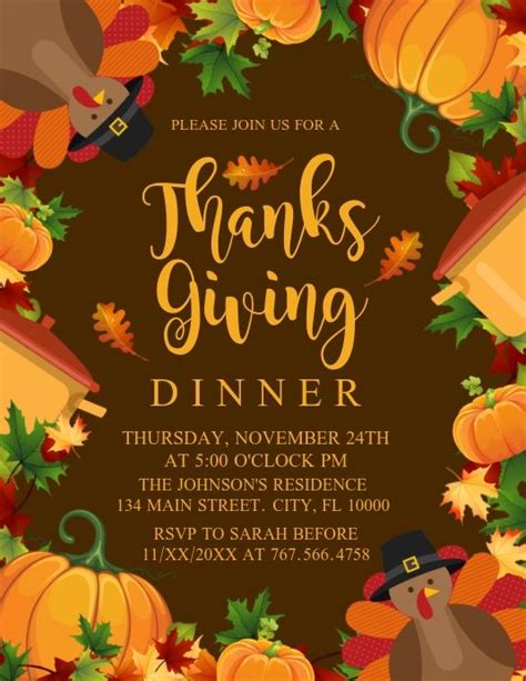 5 Free Thanksgiving Invite Templates