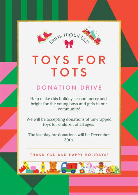 5 Free Toys For Tots Flyer Templates