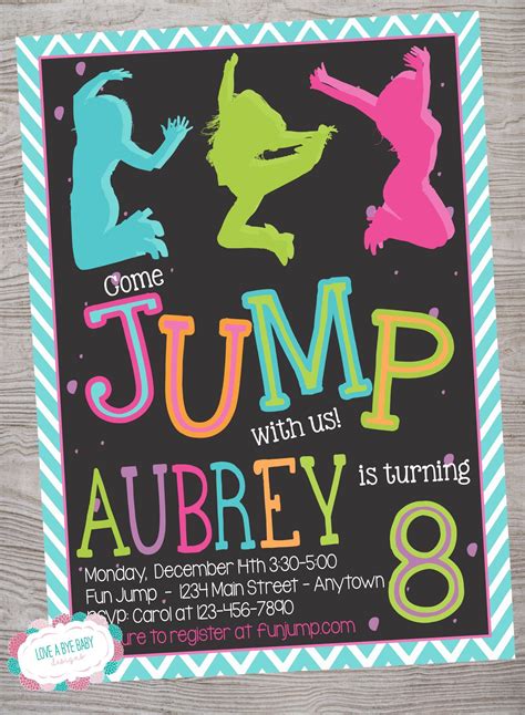 5 Free Trampoline Party Invitation Templates