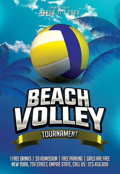 5 Free Volleyball Flyer Templates