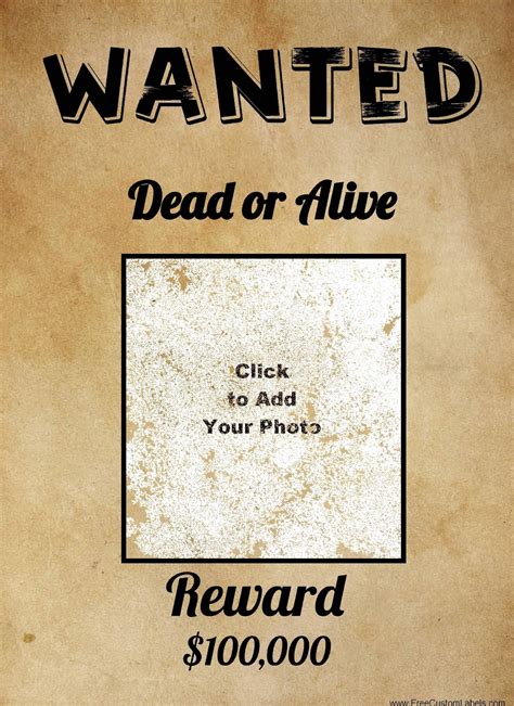 5 Free Wanted Poster Templates To Download