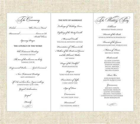 5 Free Wedding Program Templates In Word