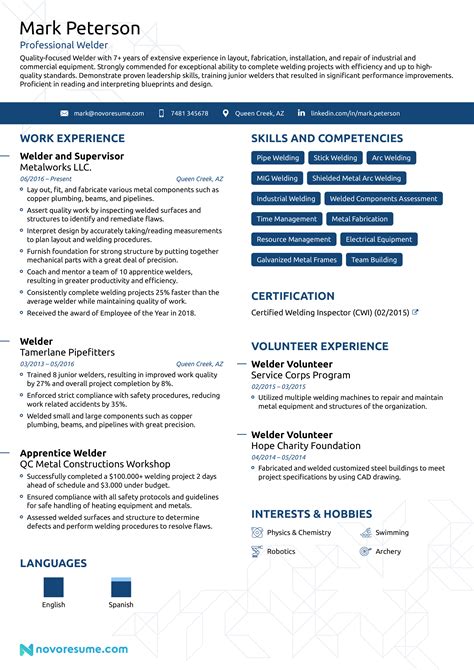 5 Free Welder Resume Templates To Download