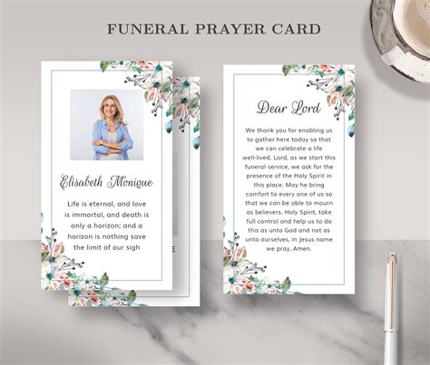 5 Funeral Prayer Card Templates To Honor Loved Ones