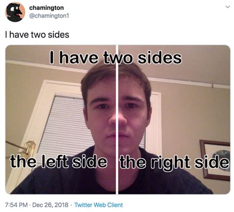 5 Hilarious Ways To Use I Have 2 Sides Meme