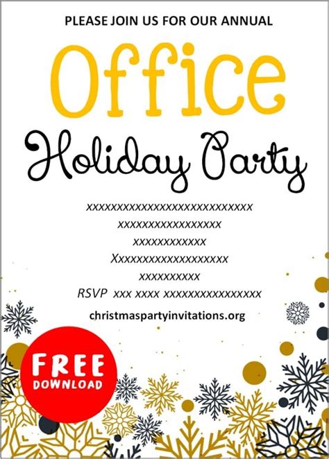 5 Office Holiday Party Invitation Templates