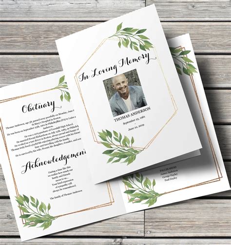 5 Sample Funeral Program Templates