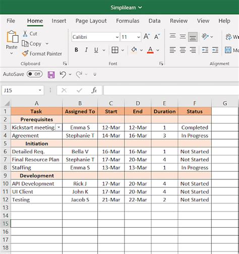 5 Simple Ways To Create A Project Plan In Excel