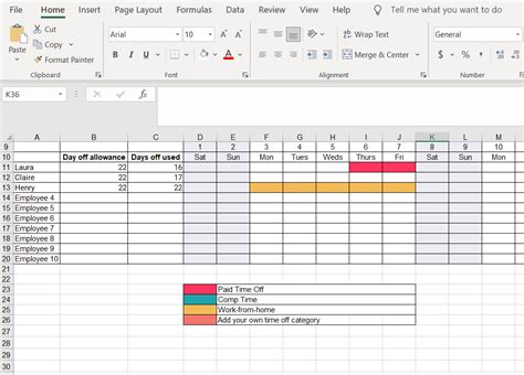 5 Simple Ways To Track Time Off With Excel Templates