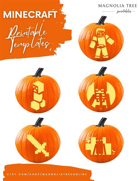 5 Spooky Minecraft Pumpkin Carving Templates