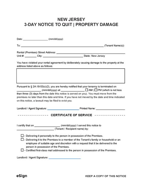 5 Steps To Nj Eviction Notice Template