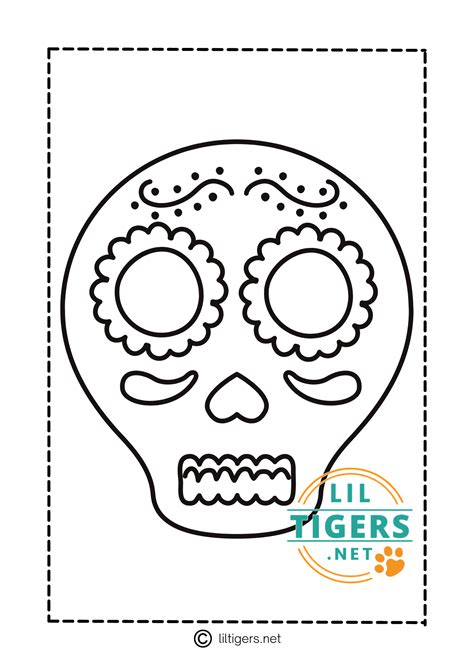 5 Sugar Skull Templates To Print And Customize