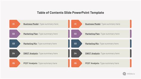 5 Table Of Contents Powerpoint Templates