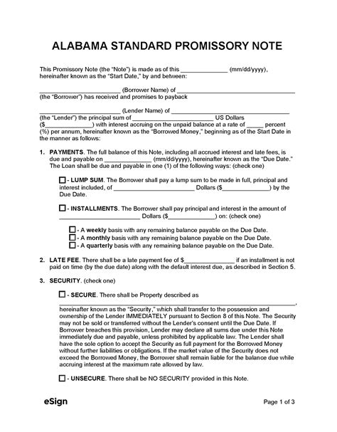 5 Tips For Alabama Promissory Note Templates