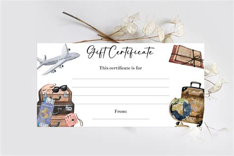 5 Travel Gift Certificate Templates To Print