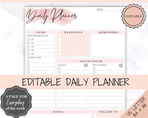 5 Ways To Boost Productivity With Daily Planner Excel