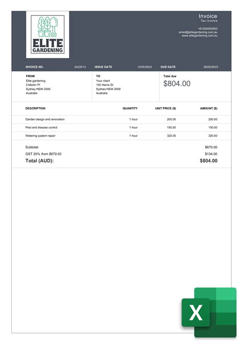 5 Ways To Create A Landscape Invoice In Excel