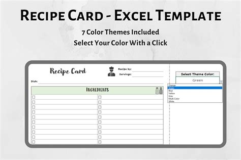 5 Ways To Create A Recipe Card Template In Excel