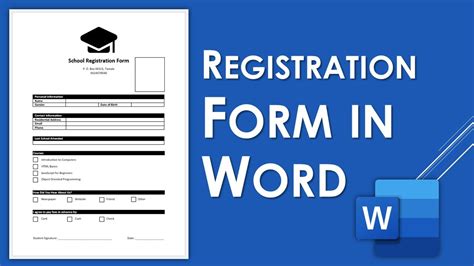 5 Ways To Create A Registration Form In Word