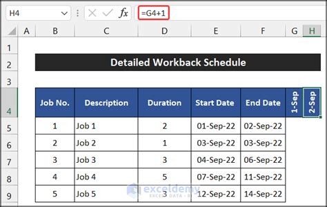 5 Ways To Create A Workback Schedule In Excel