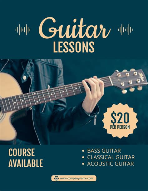 5 Ways To Create Guitar Lesson Flyer Template