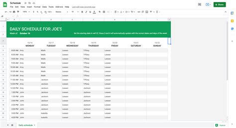 5 Ways To Create Hourly Schedules With Google Sheets