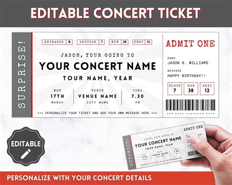 5 Ways To Edit Concert Ticket Templates Easily