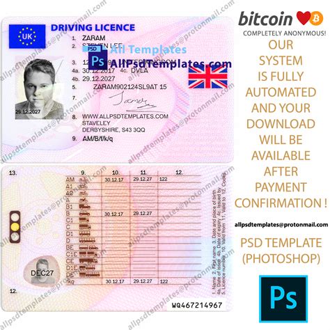 5 Ways To Edit Driving Licence Template