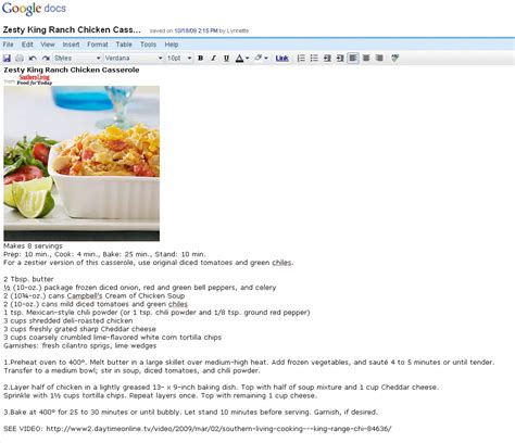 5 Ways To Organize Recipes With Google Docs Template