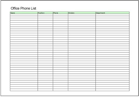 5 Ways To Organize Your Phone List With Excel Template