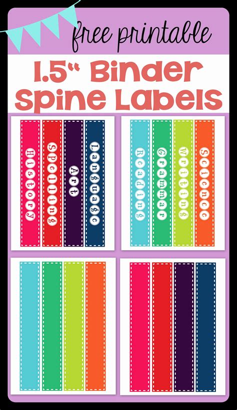 5 Ways To Use A 1-Inch Binder Spine Template