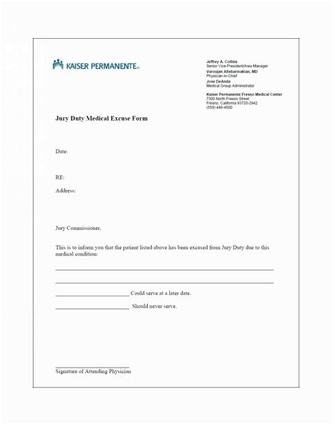 5 Ways To Use A Kaiser Doctor Note Template