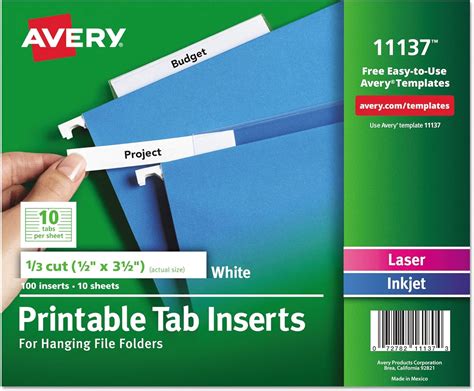 5 Ways To Use Pendaflex Tab Insert Template