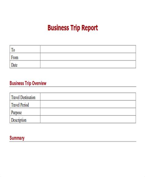 5 Ways To Use Trip Report Template Word