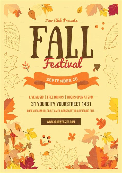 6 Free Fall Festival Flyer Templates To Download