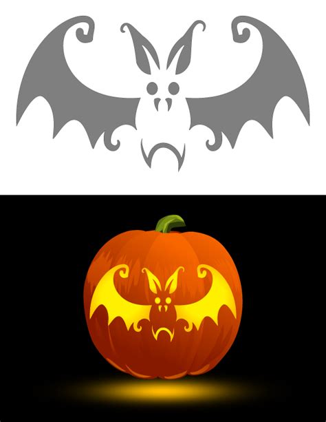 6 Spooky Bat Pumpkin Carving Templates