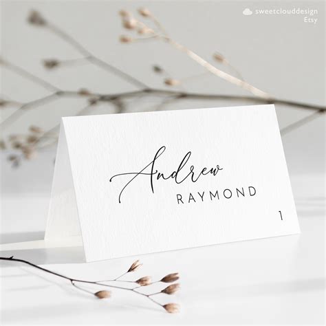 7 Beautiful Wedding Table Name Card Templates