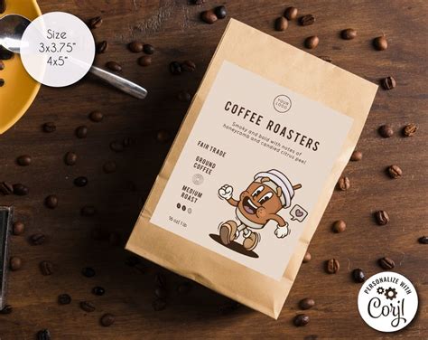 7 Customizable Coffee Bag Label Templates For Free