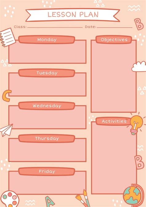 7 Cute Lesson Plan Templates To Engage Your Students