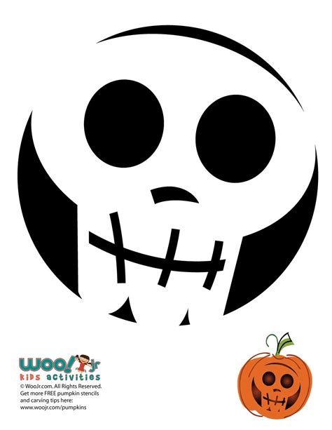 7 Easy Skull Pumpkin Carving Templates