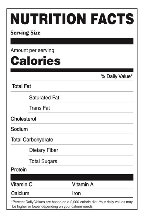 7 Easy Ways To Fill Out Nutrition Facts Template