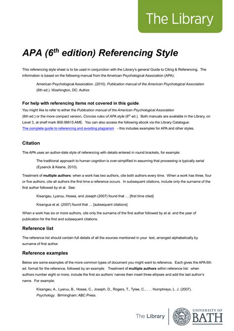 7 Essential Apa Format 6th Edition Templates