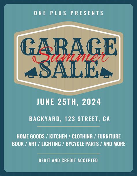 7 Essential Blank Garage Sale Templates To Boost Sales