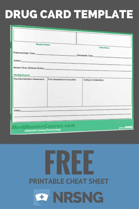 7 Essential Components Of A Nursing Drug Card Template