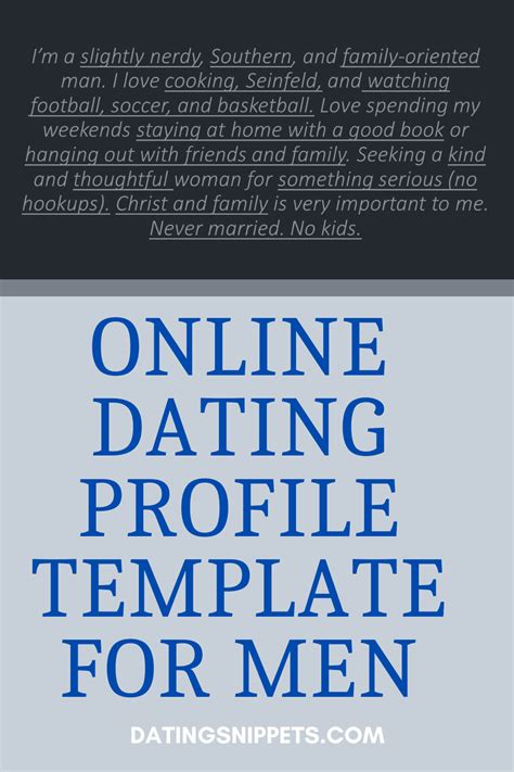 7 Essential Dating Profile Templates For Men