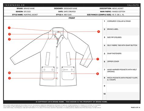 7 Essential Elements Of A Tech Pack Template Psd