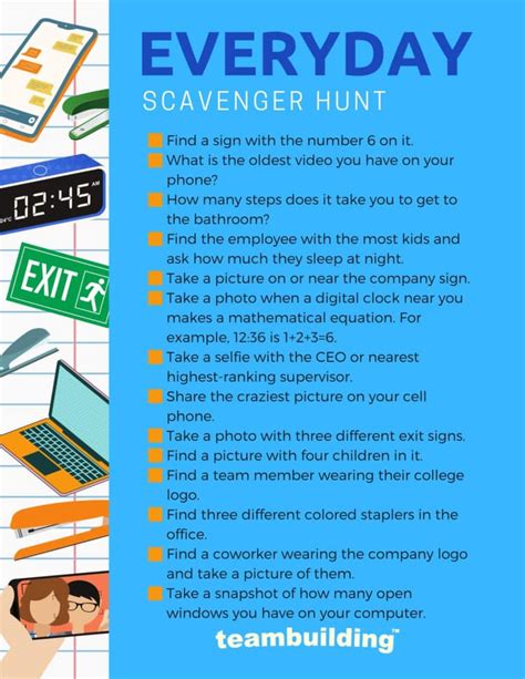 7 Essential Items For A Scavenger Hunt Checklist